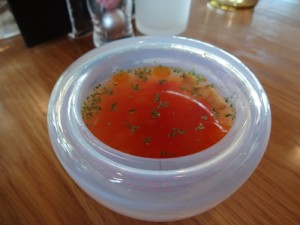 菅原ガラス内のカフェのスープ（20130302）